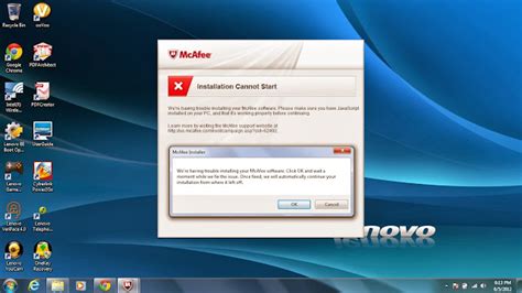 why is mcafee not installing.
